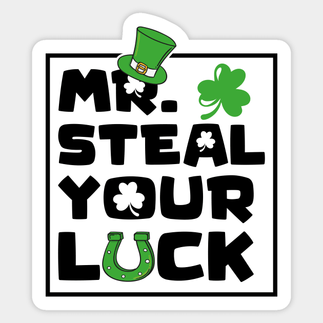 Mr Steal Your Luck St. Patrick Sticker by GShow